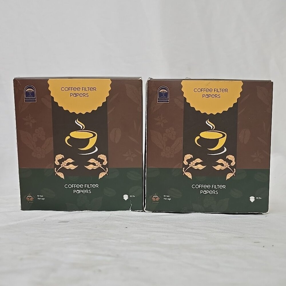 102 Size 1-2 Cup Small Coffee Paper Filters 200 COUNT Unbleached Disposable